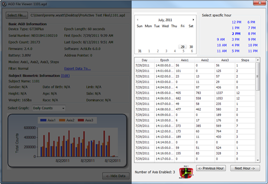 Agd File Viewer Epochs