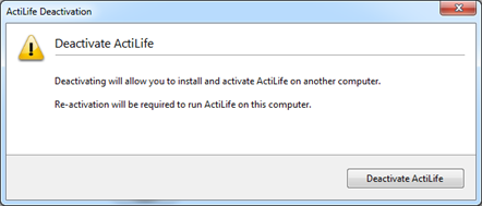 Deactivate Dialog